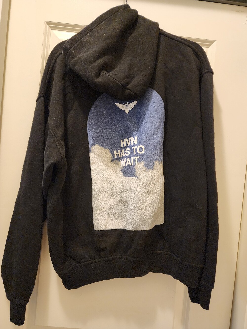 Darc Sport Black Graphic Hoodie 'Hvn Has To   Wait'